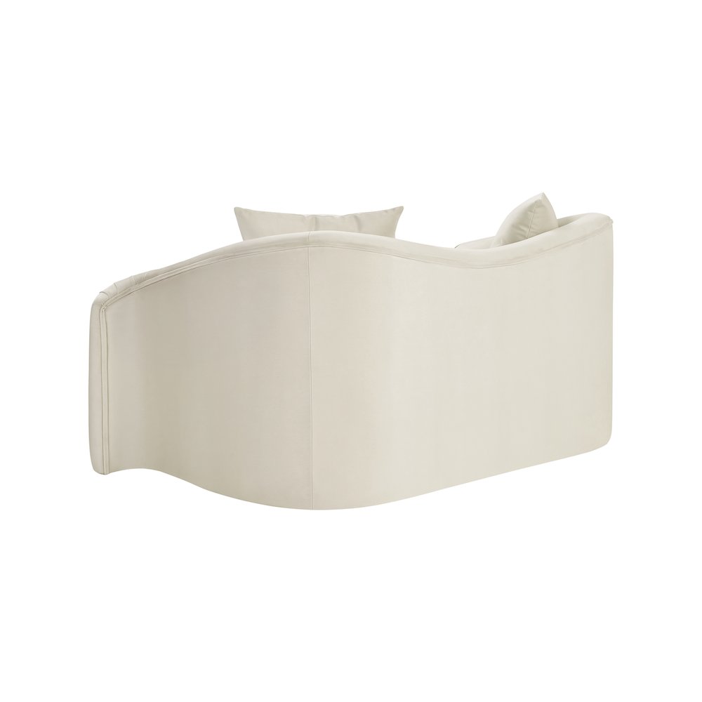 Destin Cream Velvet Loveseat