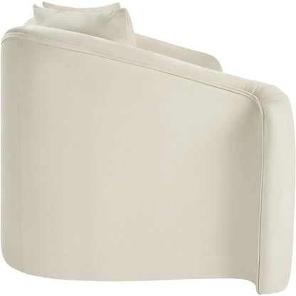 Destin Cream Velvet Loveseat