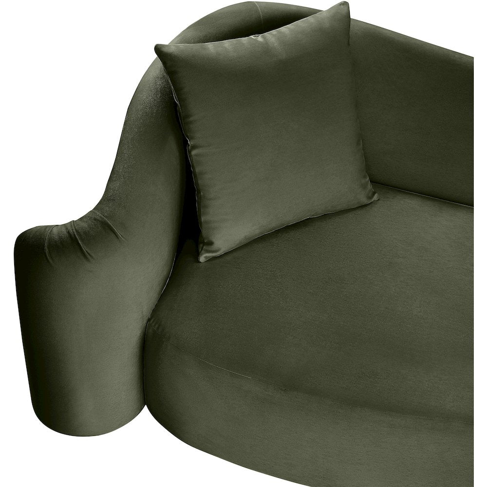Destin Green Velvet Loveseat