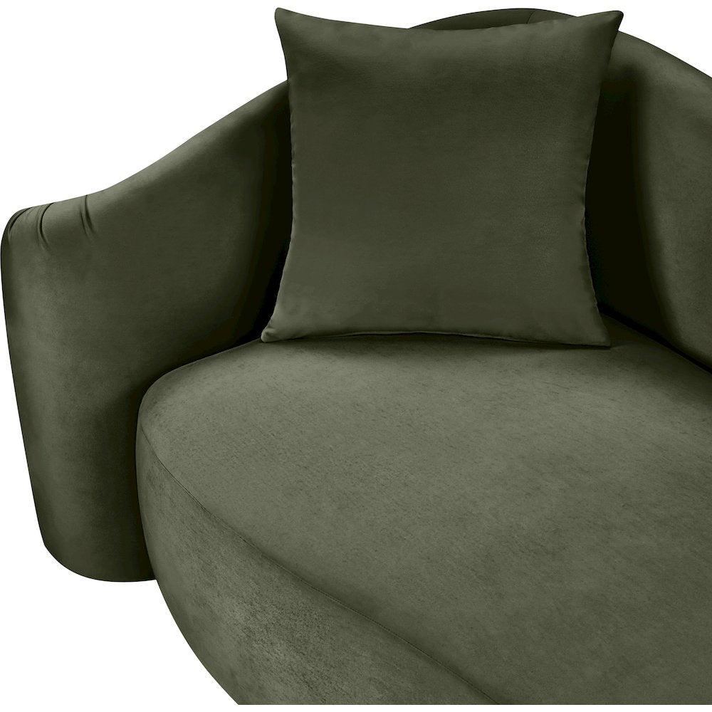 Destin Green Velvet Loveseat