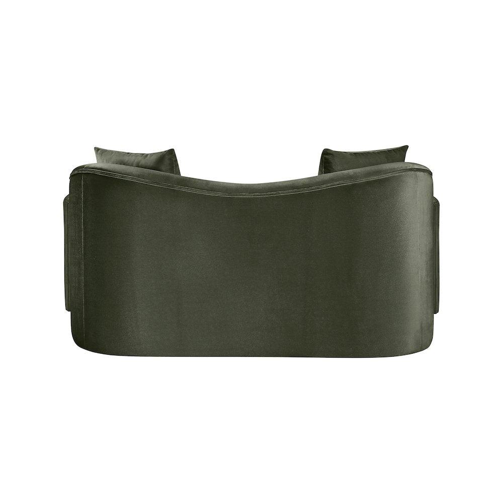 Destin Green Velvet Loveseat