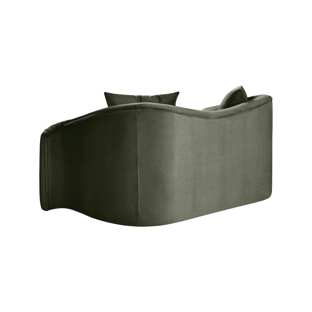 Destin Green Velvet Loveseat