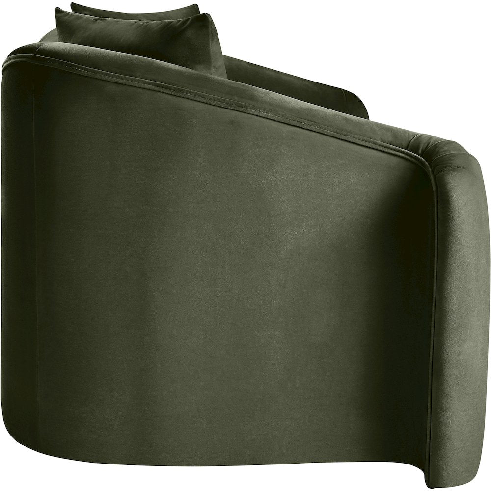 Destin Green Velvet Loveseat