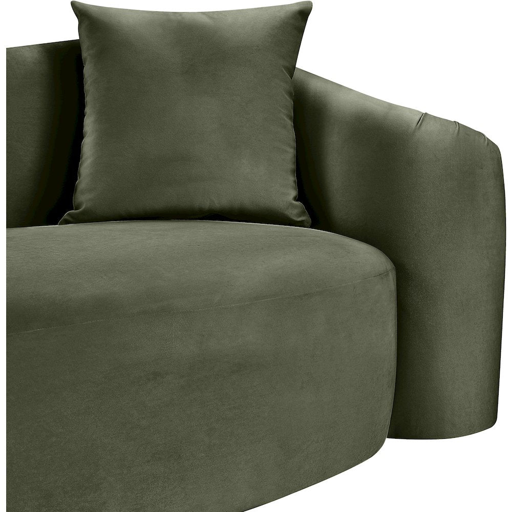 Destin Green Velvet Loveseat
