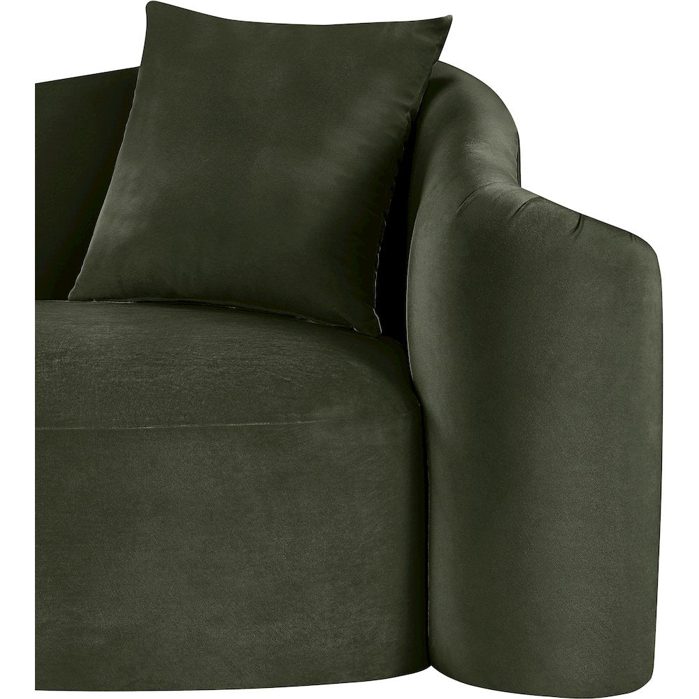 Destin Green Velvet Sofa