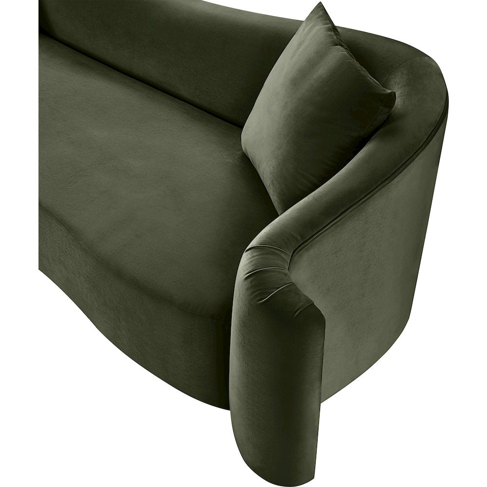 Destin Green Velvet Sofa