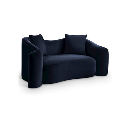 Destin Navy Velvet Loveseat