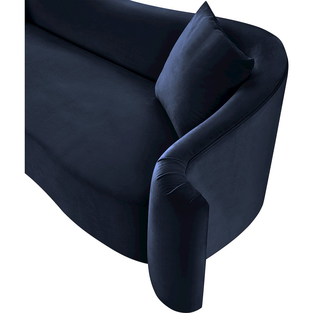 Destin Navy Velvet Loveseat