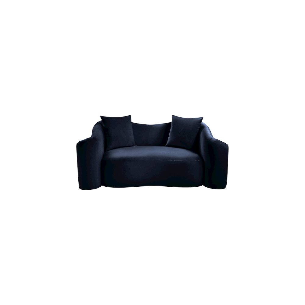 Destin Navy Velvet Loveseat
