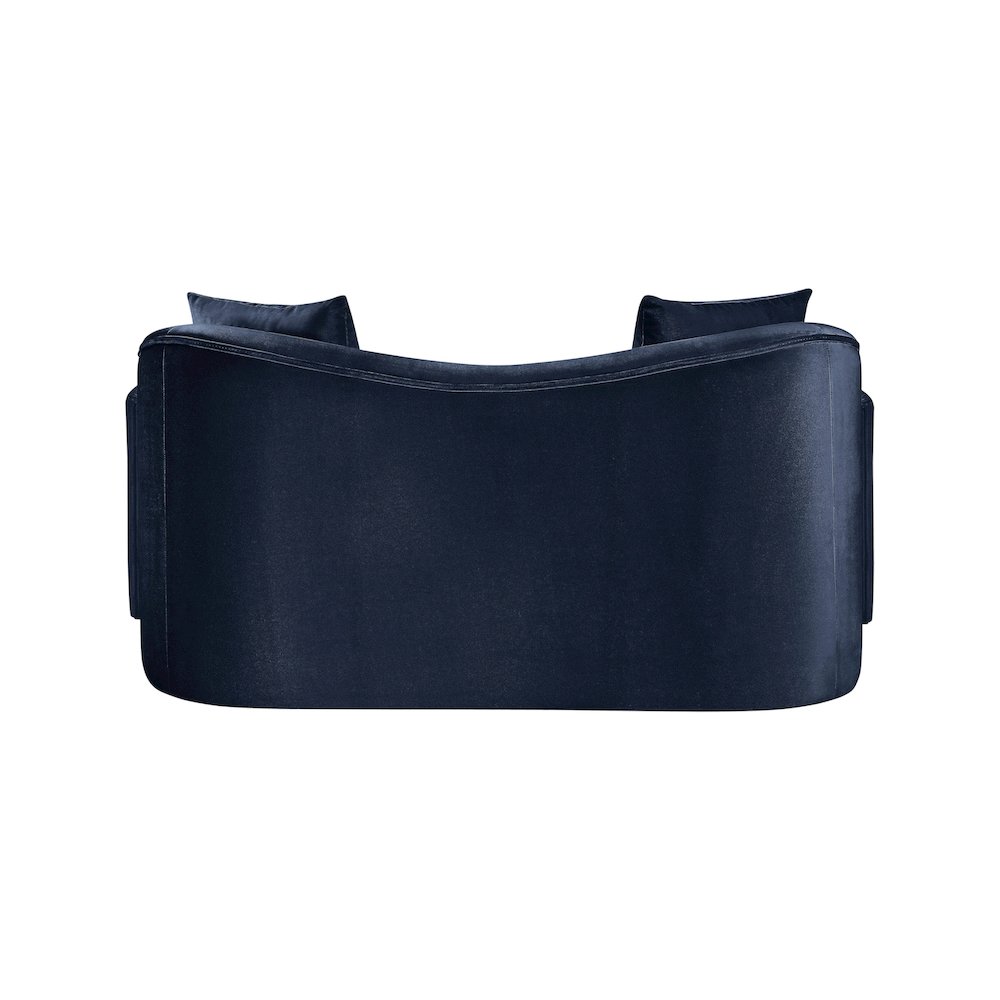 Destin Navy Velvet Loveseat