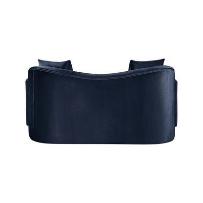 Destin Navy Velvet Loveseat