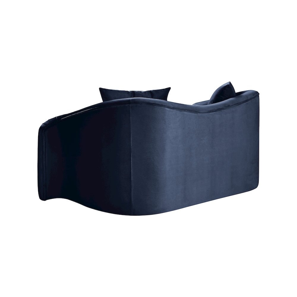 Destin Navy Velvet Loveseat