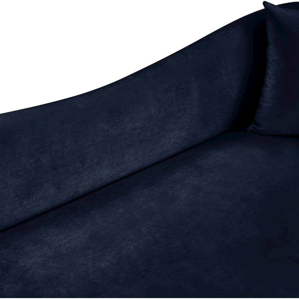 Destin Navy Velvet Loveseat
