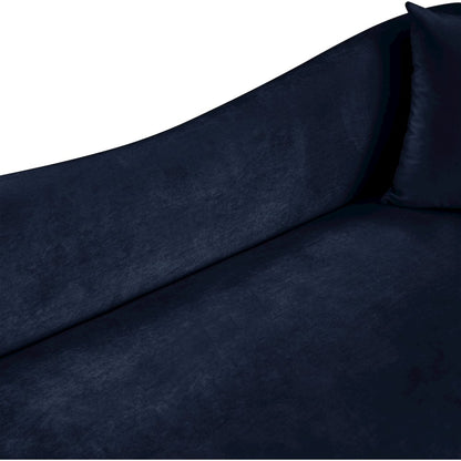 Destin Navy Velvet Loveseat