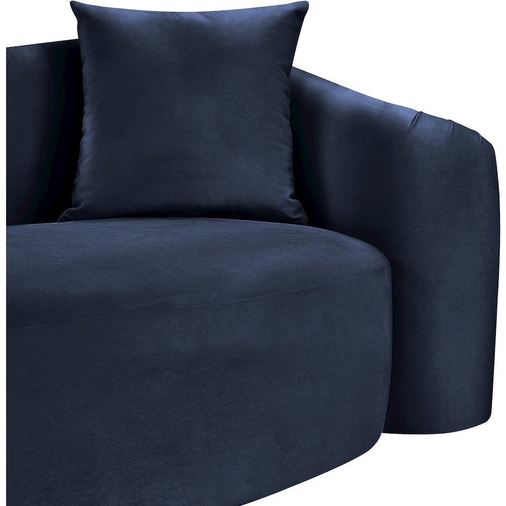 Destin Navy Velvet Loveseat