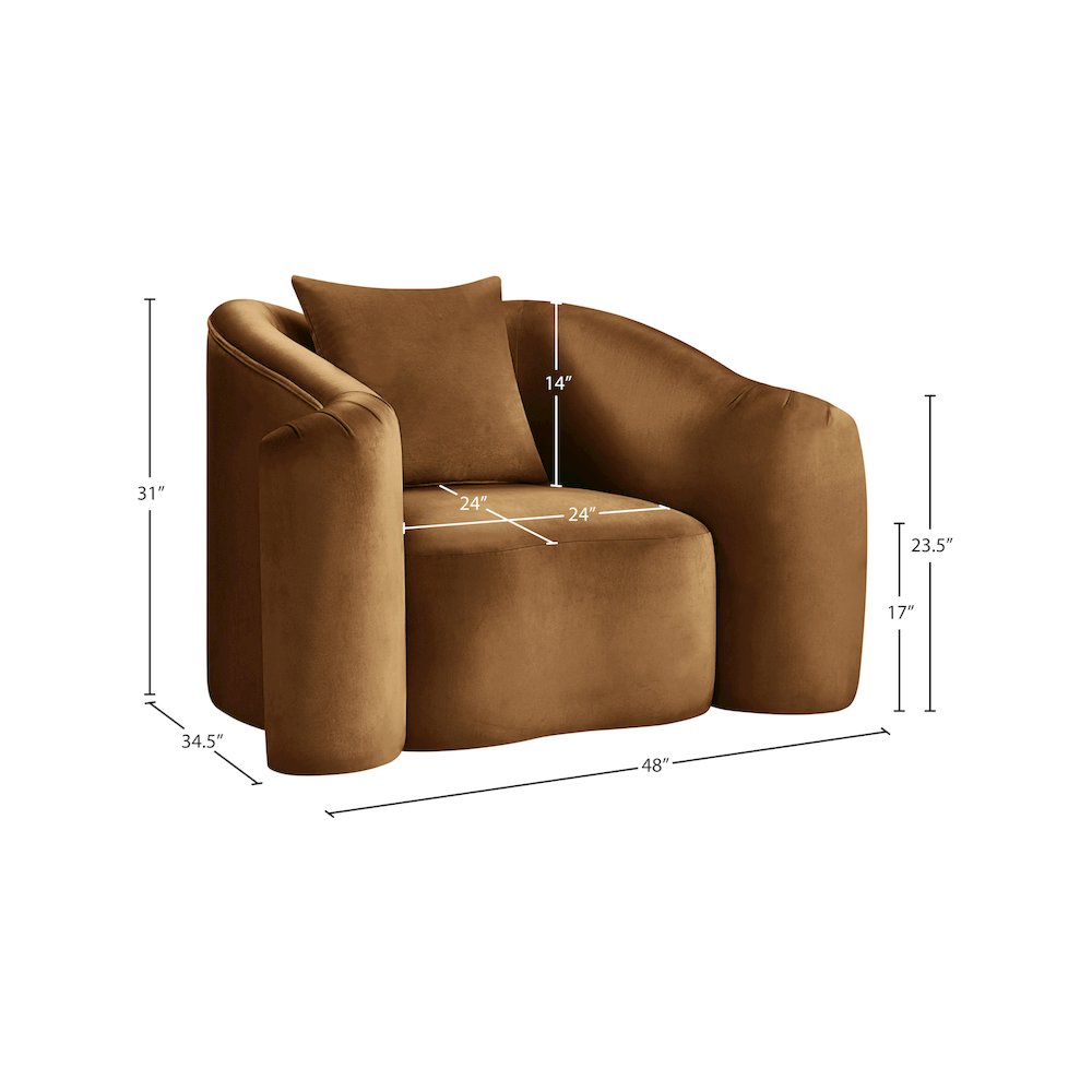 Destin Saddle Velvet Chair