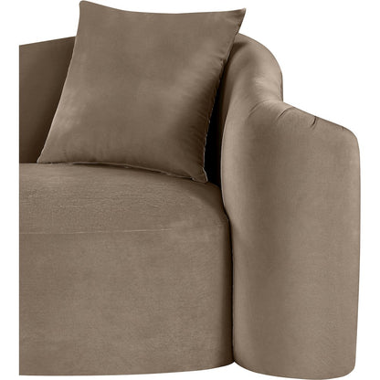 Destin Taupe Velvet Loveseat