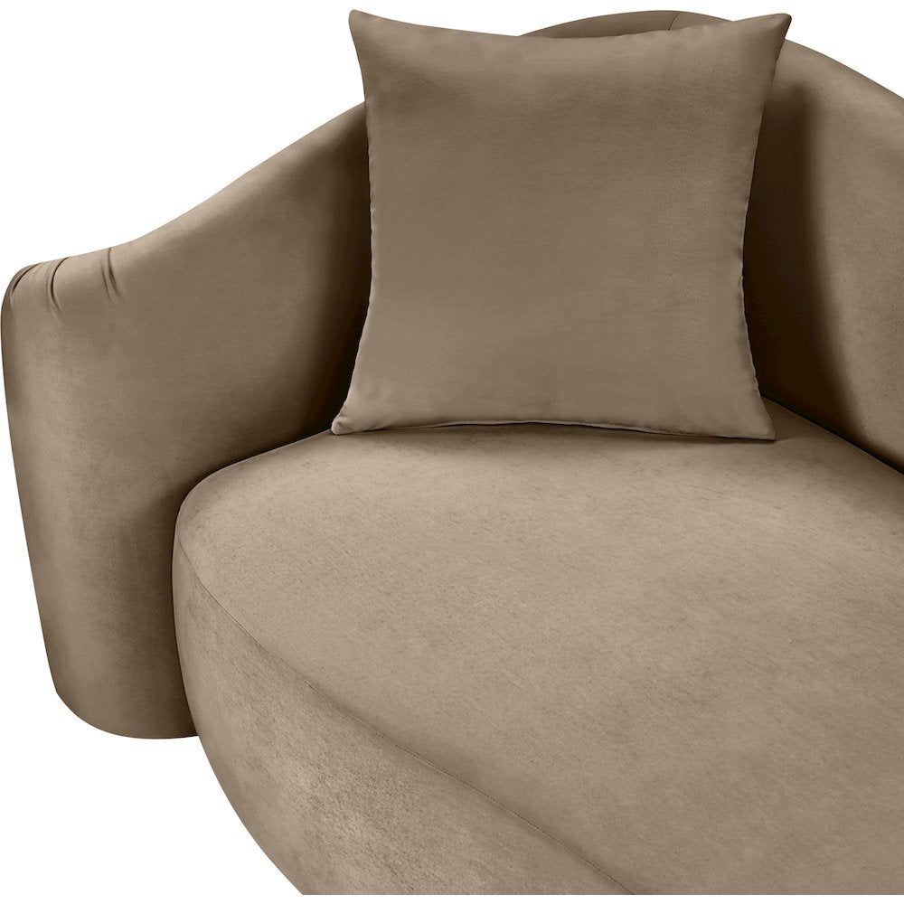 Destin Taupe Velvet Loveseat