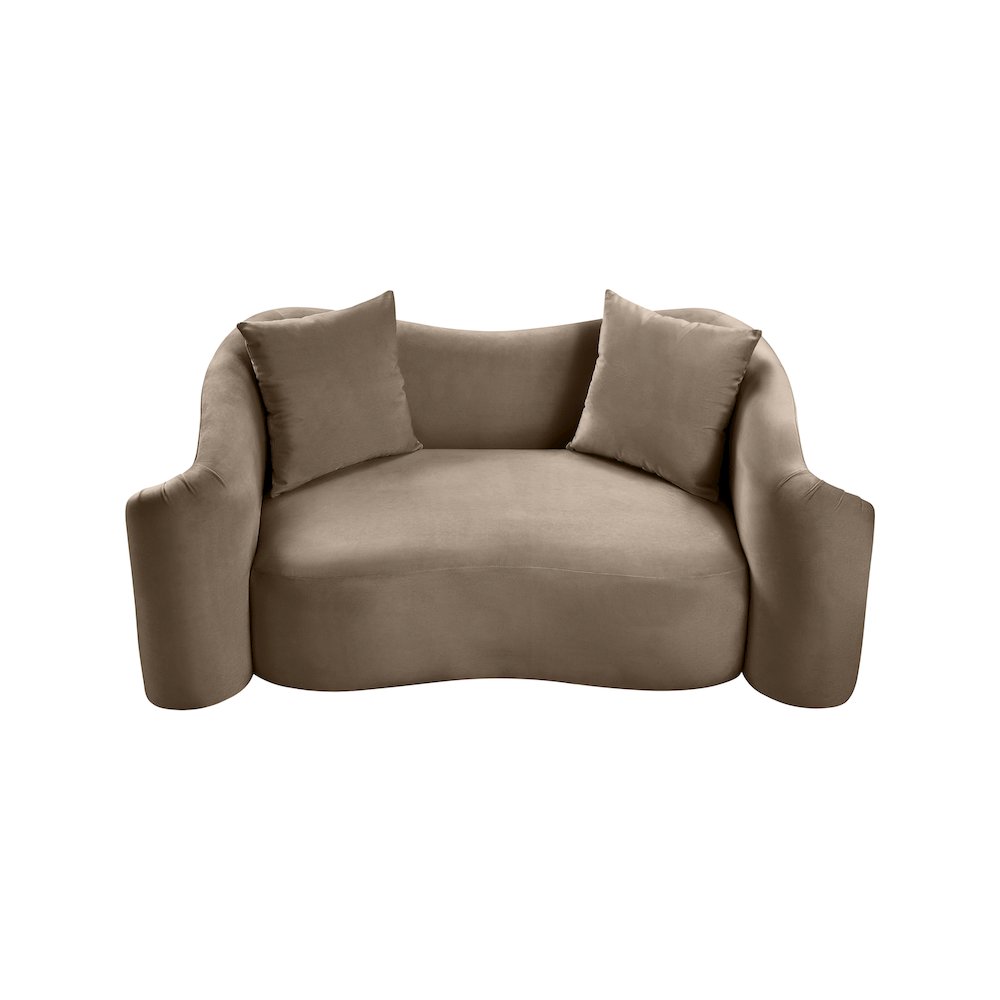 Destin Taupe Velvet Loveseat