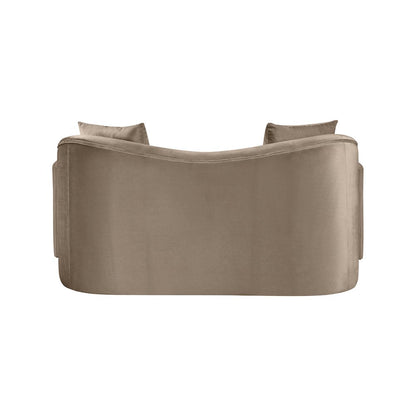 Destin Taupe Velvet Loveseat