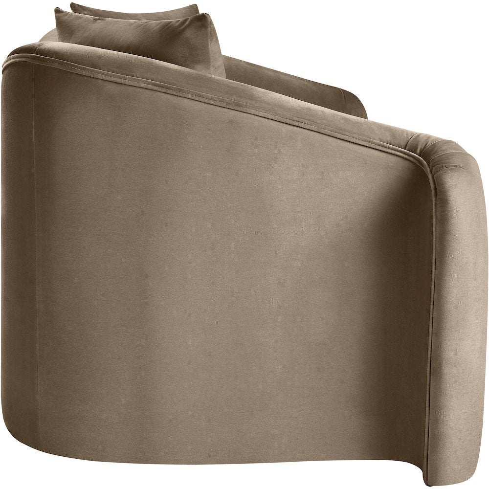 Destin Taupe Velvet Loveseat