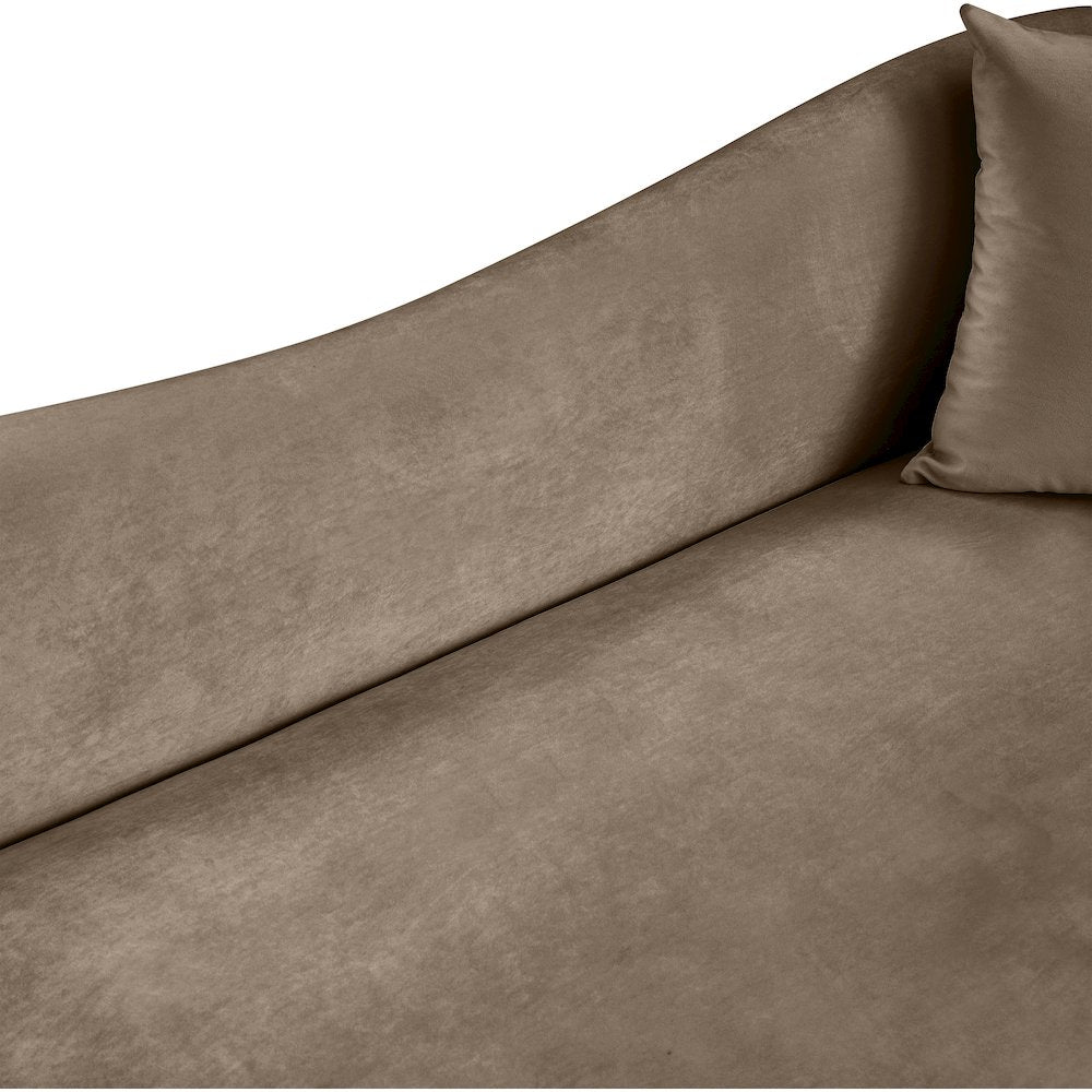 Destin Taupe Velvet Loveseat