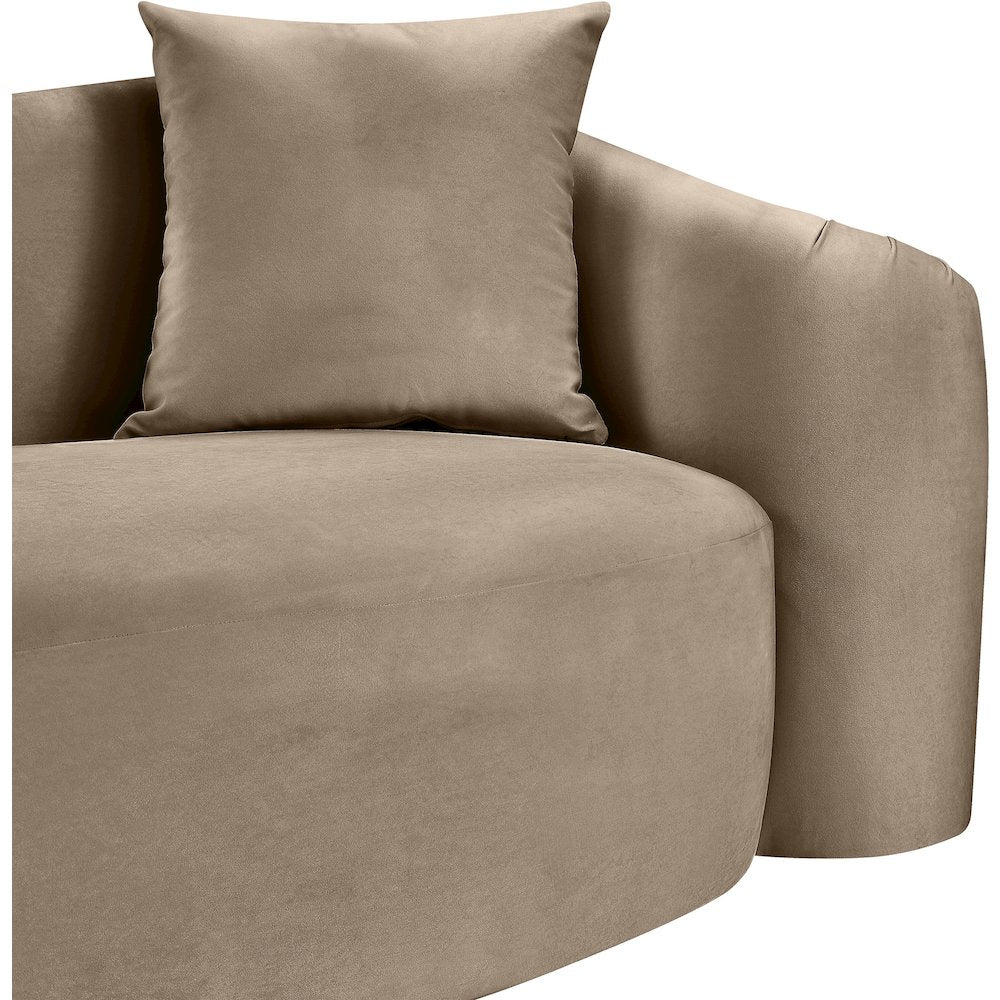 Destin Taupe Velvet Loveseat
