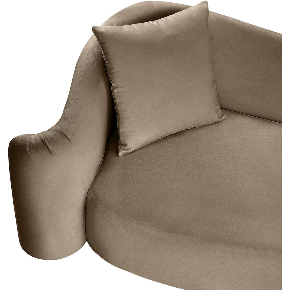 Destin Taupe Velvet Sofa