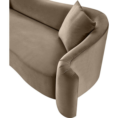 Destin Taupe Velvet Sofa