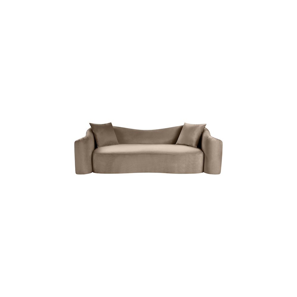 Destin Taupe Velvet Sofa