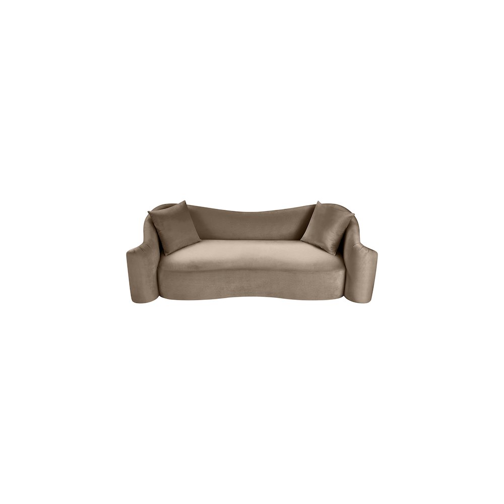 Destin Taupe Velvet Sofa
