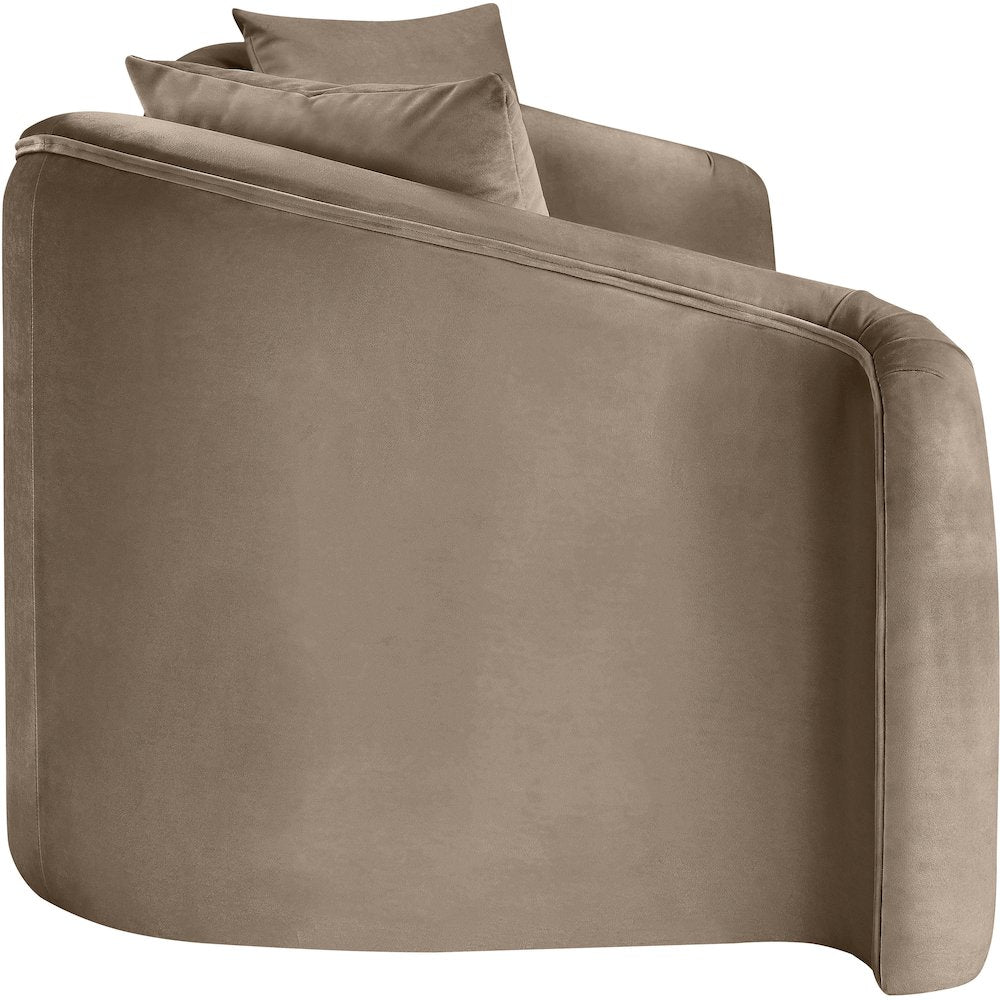 Destin Taupe Velvet Sofa