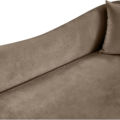 Destin Taupe Velvet Sofa
