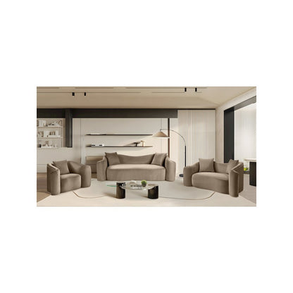 Destin Taupe Velvet Sofa