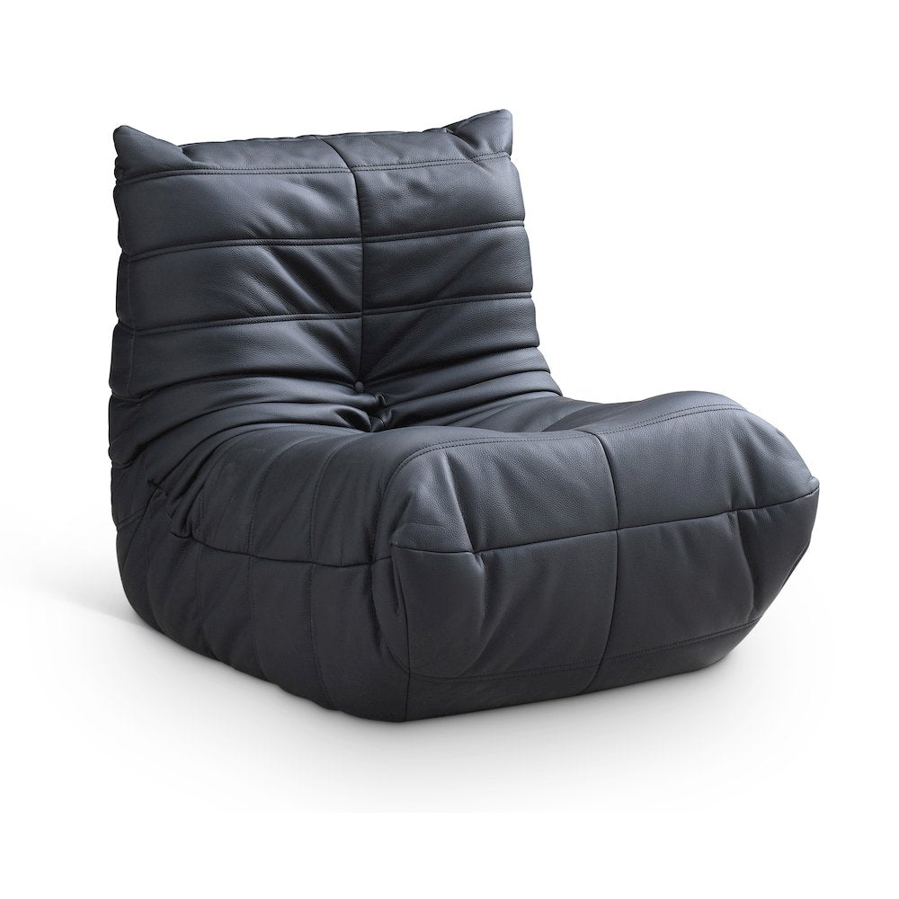 Relax Black Vegan Leather Upholstered Chair