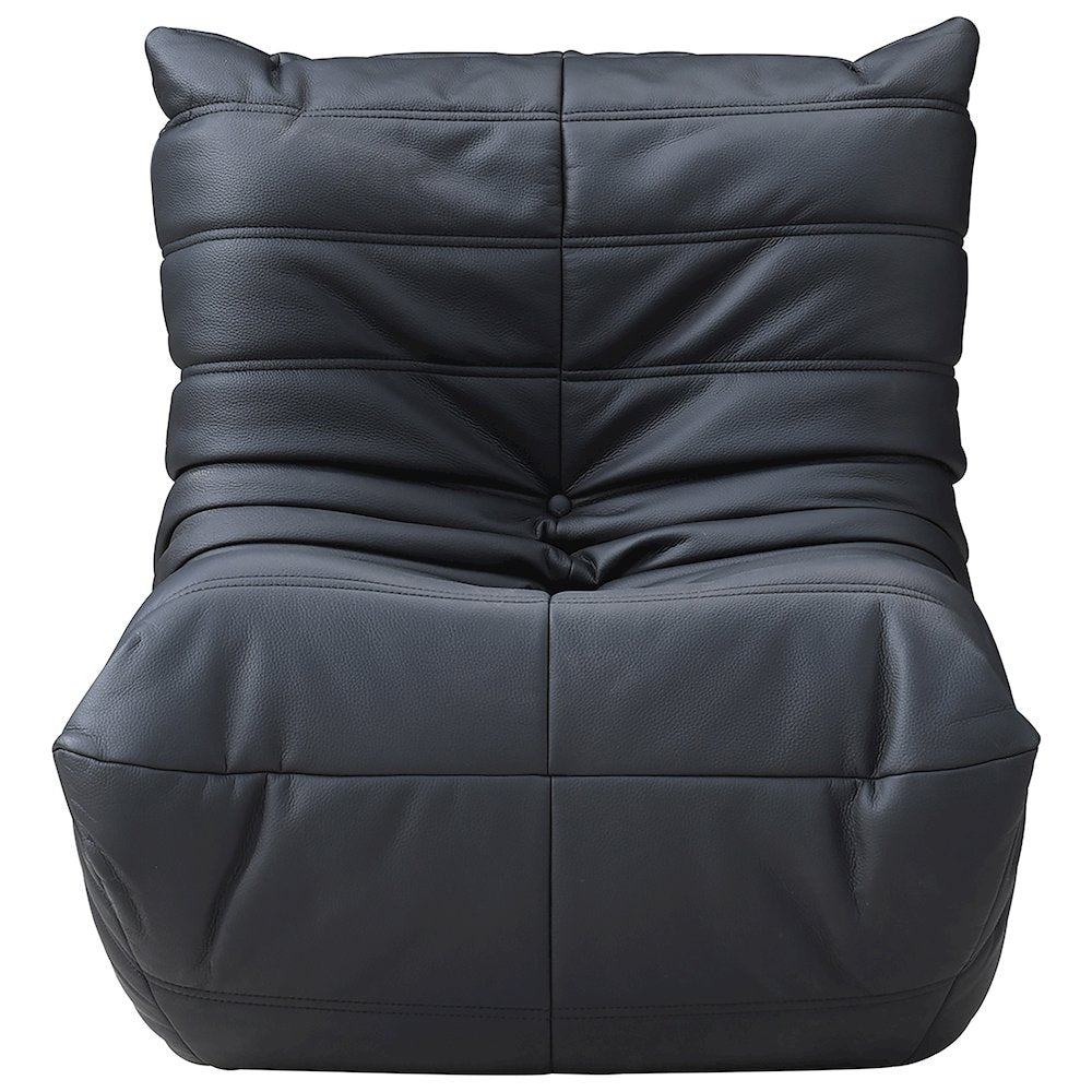 Relax Black Vegan Leather Upholstered Chair