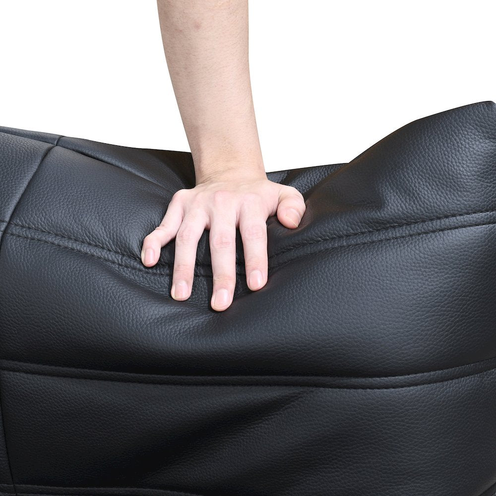 Relax Black Vegan Leather Upholstered Chair