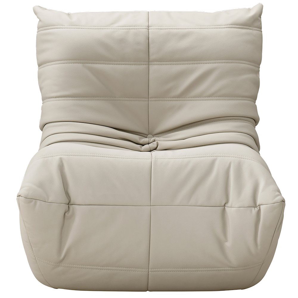 Relax Cream Vegan Leather Upholstered Chair