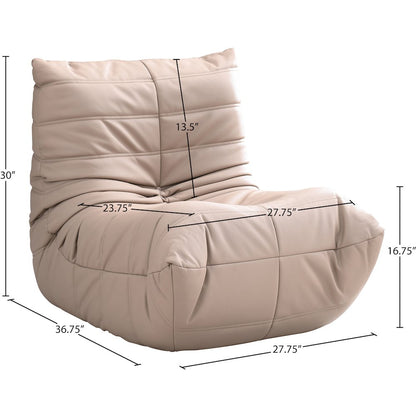 Relax Tan Vegan Leather Upholstered Chair