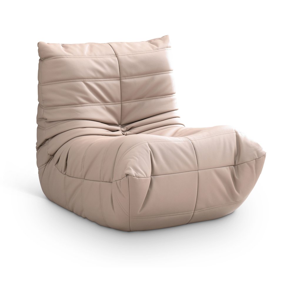 Relax Tan Vegan Leather Upholstered Chair