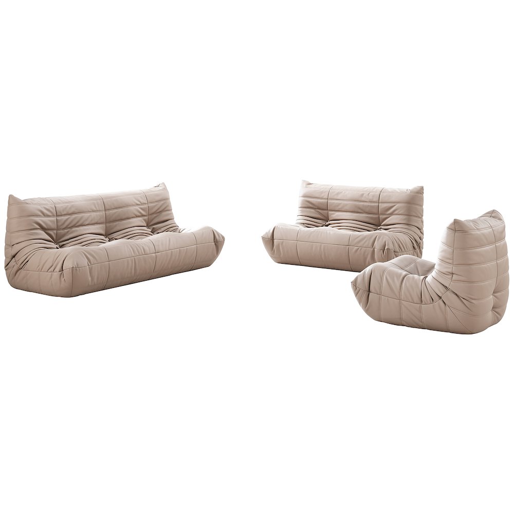 Relax Tan Vegan Leather Upholstered Chair
