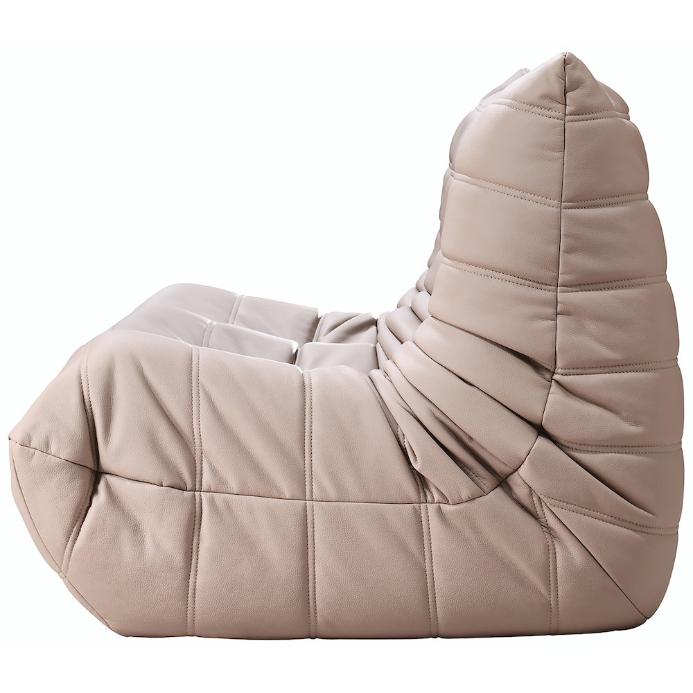Relax 54.75" Tan Vegan Leather Upholstered Loveseat