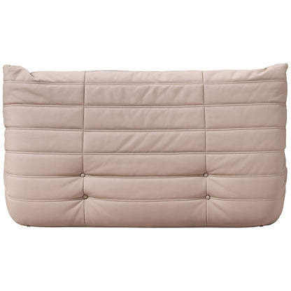 Relax 54.75" Tan Vegan Leather Upholstered Loveseat