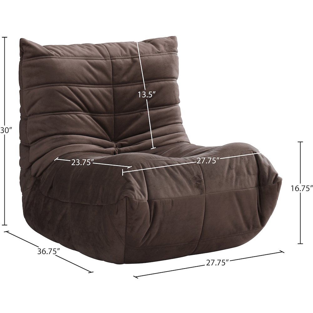 Relax Brown Velvet Upholstered Chair