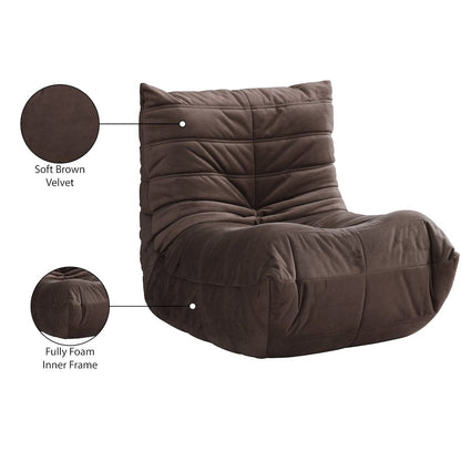 Relax Brown Velvet Upholstered Chair
