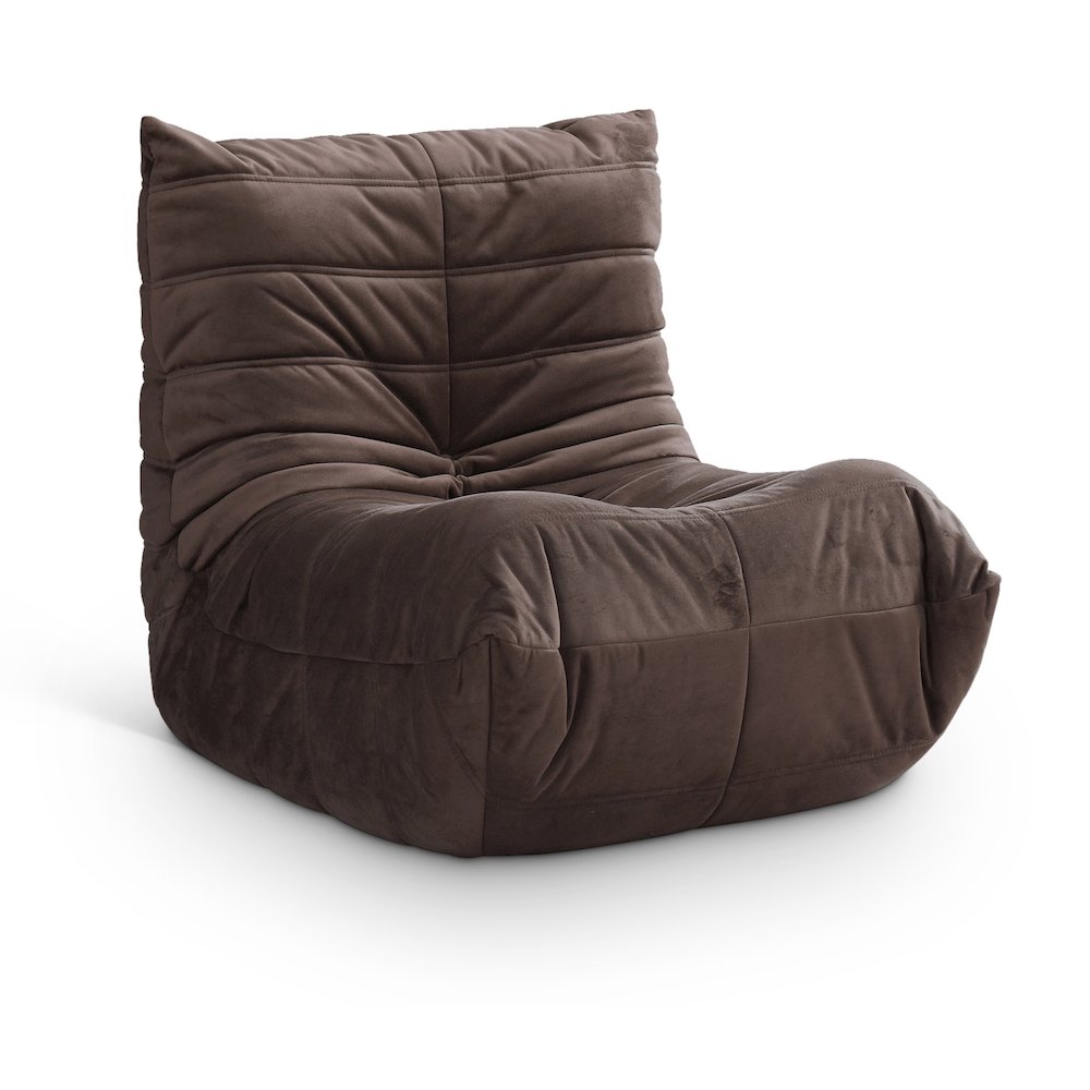 Relax Brown Velvet Upholstered Chair