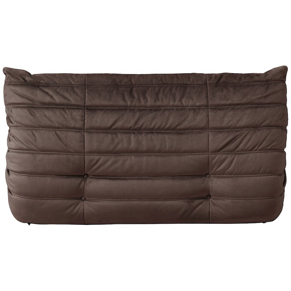 Relax 54.75" Brown Velvet Upholstered Loveseat