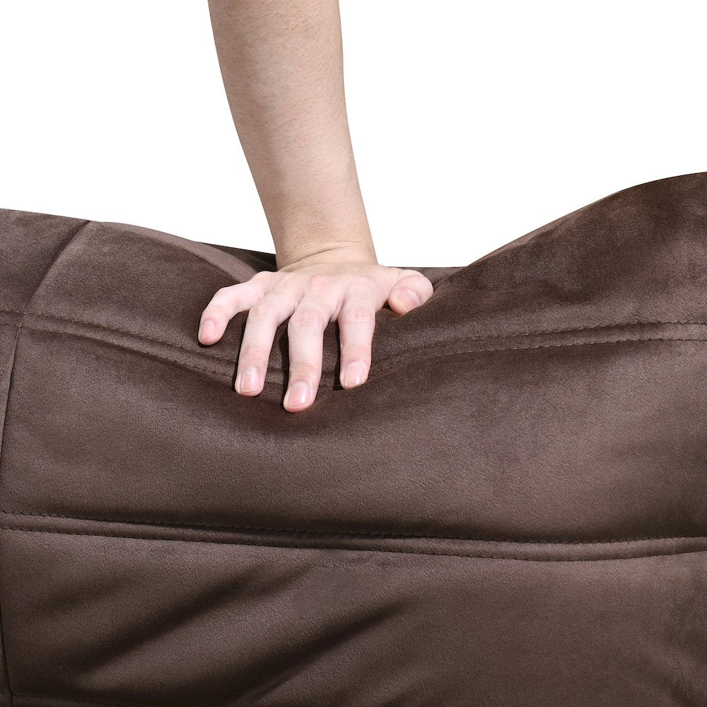 Relax 54.75" Brown Velvet Upholstered Loveseat