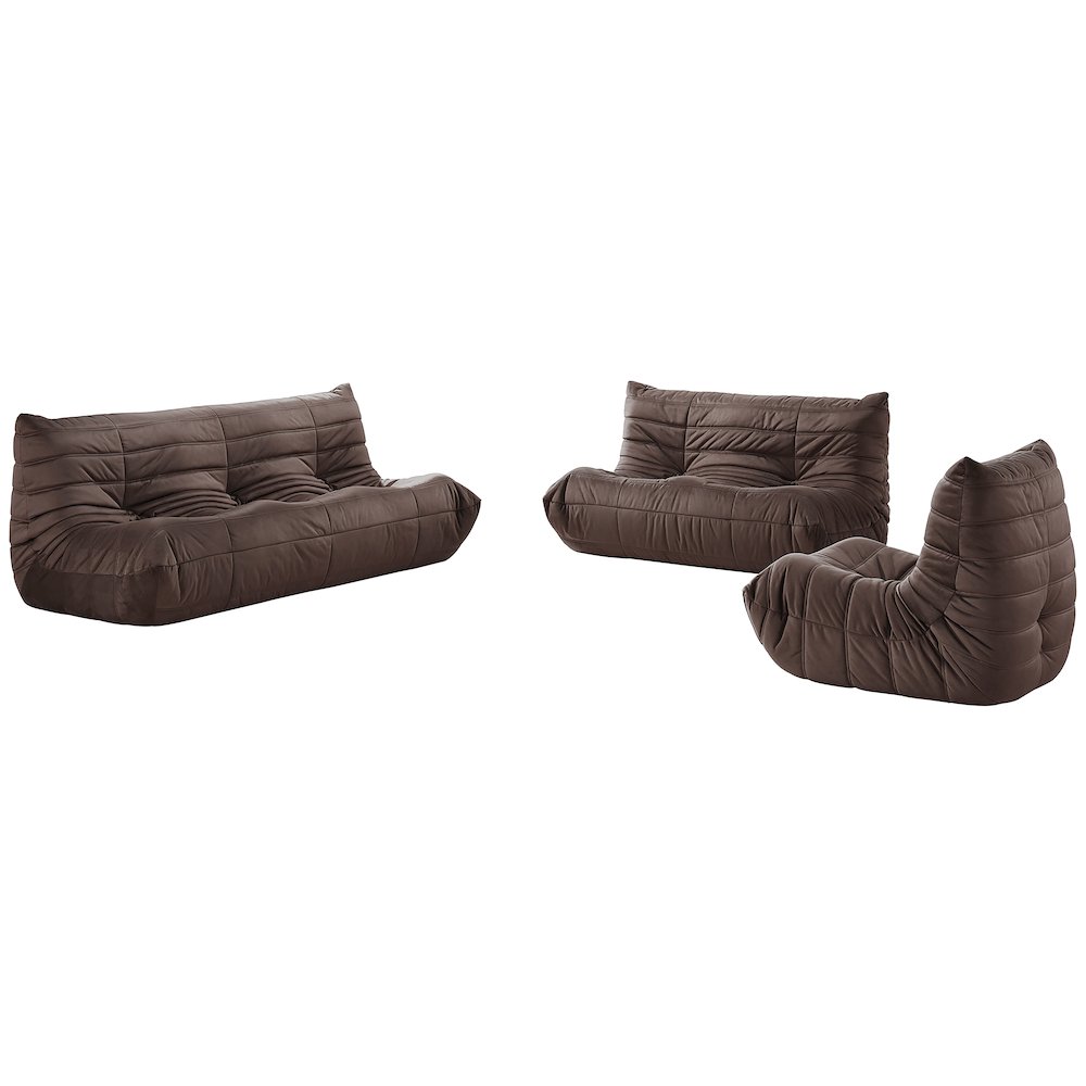 Relax 54.75" Brown Velvet Upholstered Loveseat