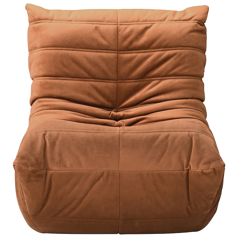 Relax Cognac Velvet Upholstered Chair